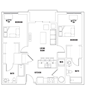 Deck: 2 Bed - 2 Bath B