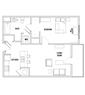 Block: 1 Bed - 1 Bath