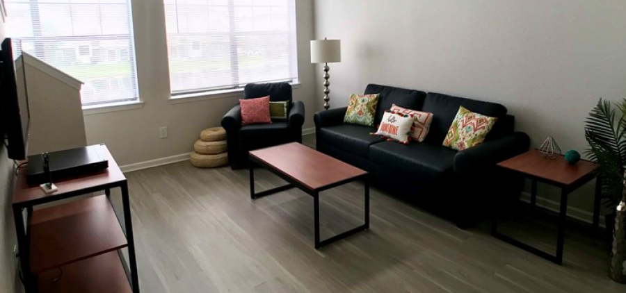 Furnished Living Room FSU Apartment An Example of Furnished Living Room At FSU Off Campus Apartments