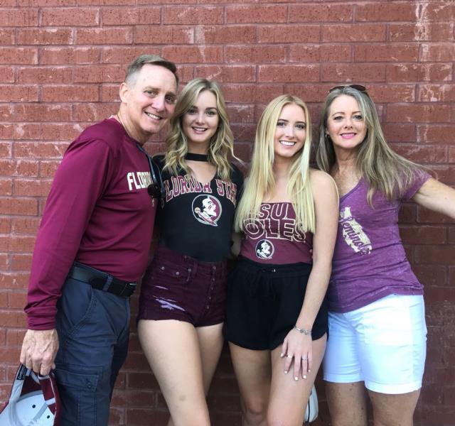 Family Showing Their Seminole Pride! A family all decked out in their Garnet and Gold